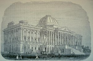 Pohled na Capitol, c.1848 (rytina) od American School