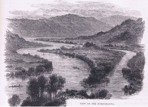 Pohled na Susquehanna, ilustrace z Cassell