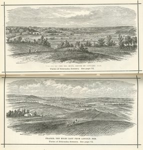 Pohledy na scenérii Nebrasky od American School