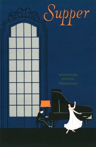 Vintage menu z hotelu Windsor v Montrealu od American School