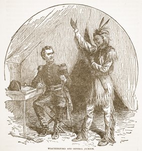 Weathersford a generál Jackson, z knihy pub. 1896 od American School