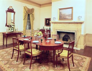 White Hall Dining-Room, poblíž Charleston South Carolina, 1818 od American School