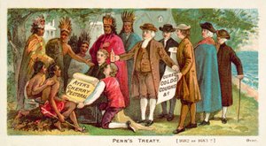 Smlouva Williama Penna se severoamerickými Indiány, 1682 od American School