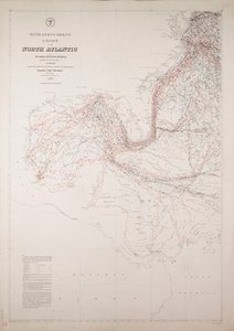 Větrná a proudová mapa severního Atlantiku od American School