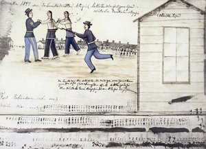 Smrt Šíleného koně (asi 1842-1977) v roce 1877, Fort Robinson, Nebraska (tuš na papíře)