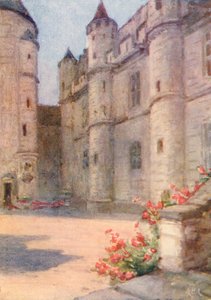 Chateau Royal, Loches (barevná litografie)