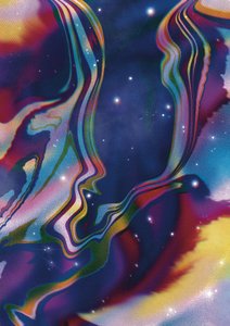 Éterické kosmické tváře od Amy Louise Baker