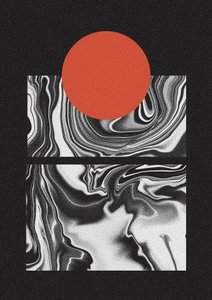 Červené slunce – mramorový proud