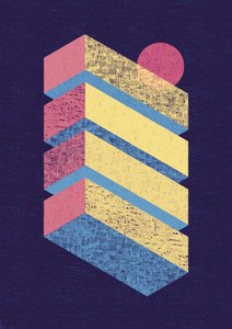 Retro vrstvy a slunce od Amy Louise Baker