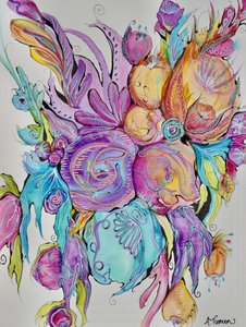 Barevné pohádkové květiny od Amy Tieman