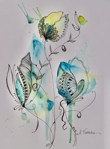 Éterické květinové čmáranice