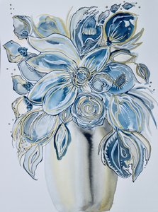Indigo Gold Blooms od Amy Tieman