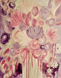 Jemně růžové a fialové květy