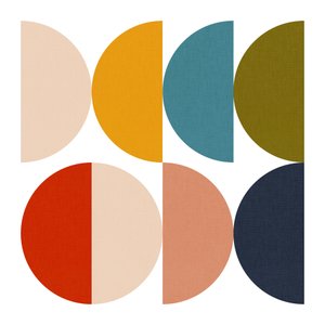 Geometrická hra barev ve stylu poloviny století od Ana Rut Bre