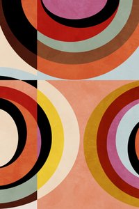 Teplé barvy – geometrie ve stylu Bauhausu 3 od Ana Rut Bre