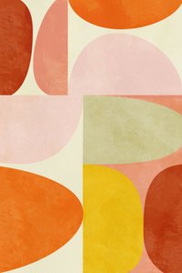 Teplá pastelová geometrie od Ana Rut Bre