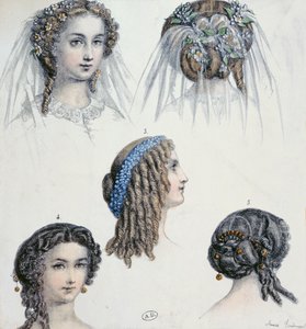 Účes nevěsty a dalších, c.1853