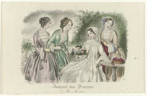 Ženský žurnál, ca. 1850: 4, Rue Favart od Anaïs Colin Toudouze