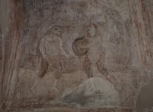 Bojová scéna v Hipodromu, 11. století od Ancient Russian frescos