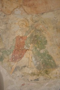 Jakub a anděl, 12. století od Ancient Russian frescos