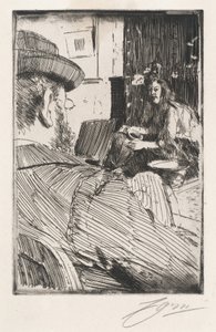 Albert Besnard a jeho model, 1896. od Anders Leonard Zorn