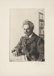 August Strindberg, 1910 od Anders Leonard Zorn
