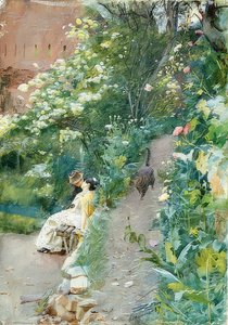 V zahradě Alhambry. 1887 od Anders Leonard Zorn
