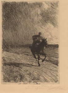 Storm The Storm, 1891. od Anders Leonard Zorn