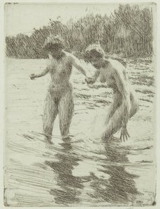 Dvě koupající se ženy od Anders Leonard Zorn