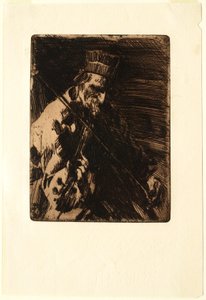 Vesnický houslista od Anders Leonard Zorn