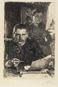 Zorn a jeho žena, 1890 od Anders Leonard Zorn