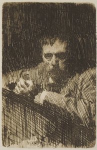 Malíř-leptač (autoportrét) od Anders Leonard Zorn