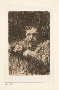 Malíř-leptač (autoportrét) od Anders Leonard Zorn