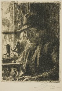 Bosl Anders, hodinář ve společnosti Mora od Anders Leonard Zorn