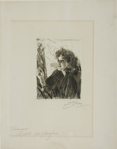 Dívka s cigaretou II od Anders Leonard Zorn