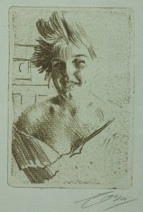 Smějící se model I od Anders Leonard Zorn