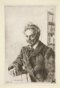 Portrét Augusta Strindberga od Anders Leonard Zorn