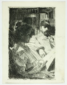Čtení (Pan a paní Ch. Deeringovi) od Anders Leonard Zorn