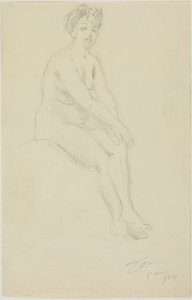 Sedící ženský akt od Anders Leonard Zorn