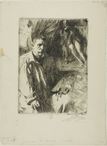 Autoportrét s Modelem II od Anders Leonard Zorn