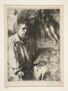 Autoportrét s Modelem II od Anders Leonard Zorn