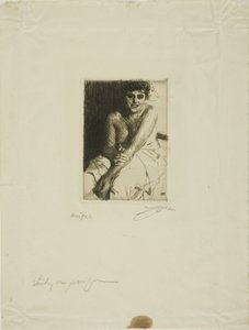 Sedící model od Anders Leonard Zorn