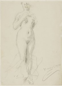 Stojící ženský akt od Anders Leonard Zorn