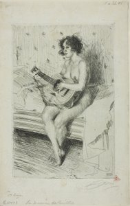 Hráč na kytaru od Anders Leonard Zorn