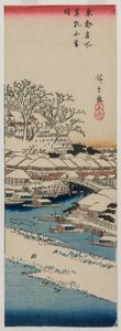 Jasné počasí po sněhu v Matsuchiyama..., konec 30. let nebo začátek 40. let 19. století. od Ando Hiroshige