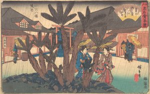 Fukagawa Keidai, co? 1840. , komár. 1840. od Ando Hiroshige