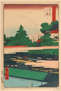 Ichigaya Hachiman ze série 100 pohledů na Edo od Ando Hiroshige