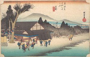 Ishibe, Megawari, co? 1834. , komár. 1834. od Ando Hiroshige