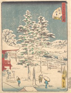 Kanda Temple Snow, 1861., 1861. od Ando Hiroshige