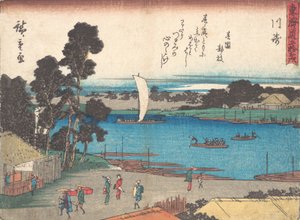 Kawasaki, co? 1838. , komár. 1838. od Ando Hiroshige